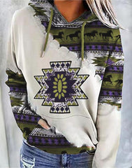 【горещи продажби】[S-5XL] Нов есенно/зимен дамски суитшърт с етнически принт, модерен и стилен.