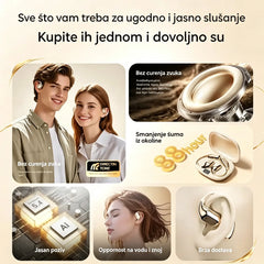 🔋Bežične Bluetooth slušalice bez ugrađenog uha, s kukicom za uho i koštanom provodljivošću🎙️🎧