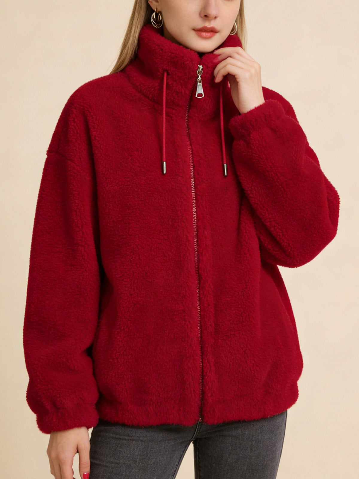 Висока Яка Яке с Двустранен Кашмир и Молния