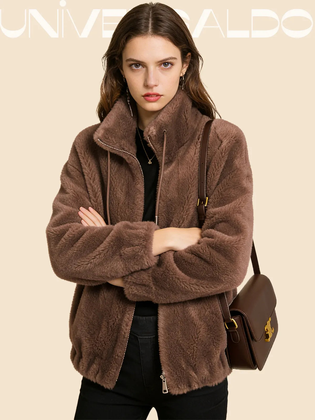 Висока Яка Яке с Двустранен Кашмир и Молния