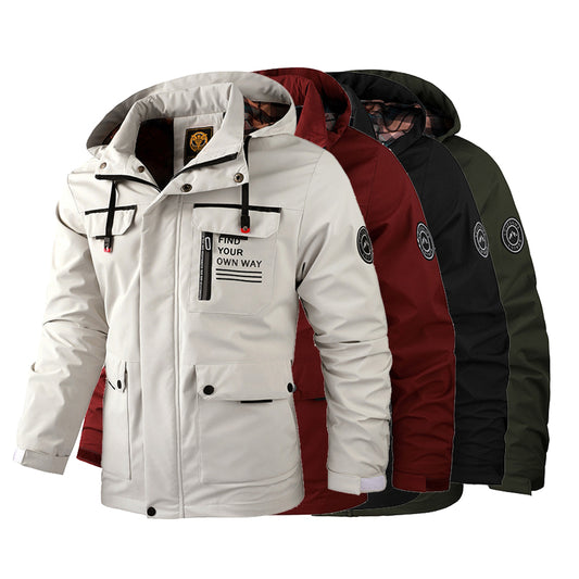 🔥 😎【M~4XL】 2026 Ново ветроустойчиво водоустойчиво външно алпинистко яке за мъже