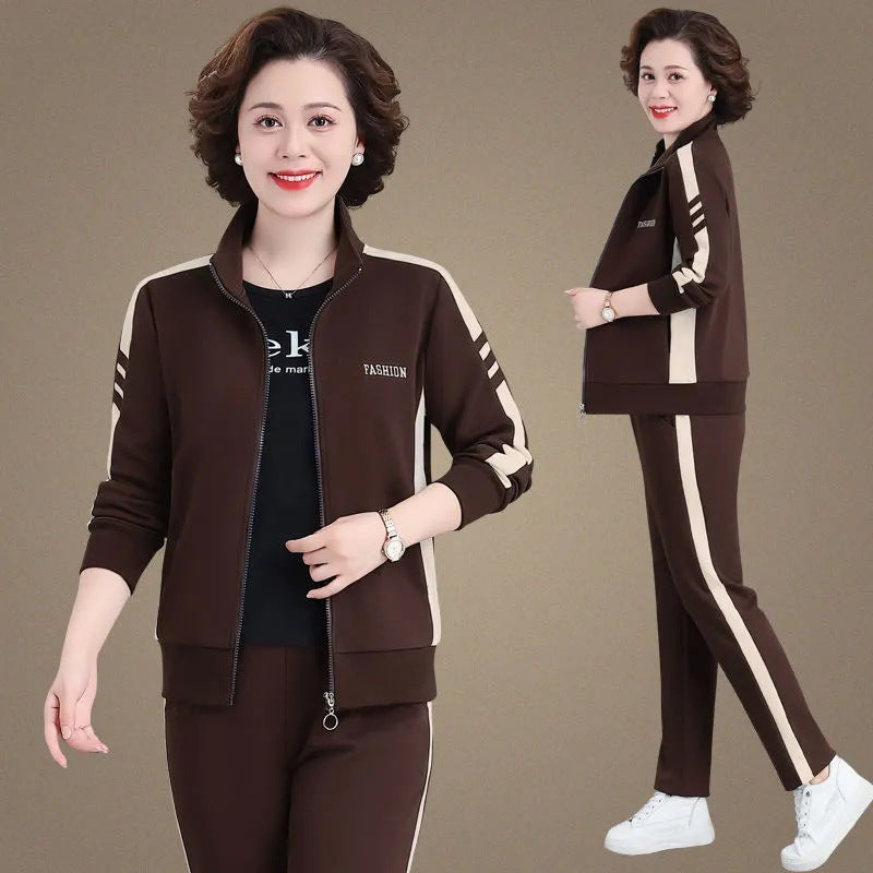 🔥【M-5XL】【Топ + Панталон】😍 Нов есенен модерен комплект спортно облекло за всеки ден