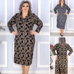 💖💖【S-5XL】Нова елегантна висококачествена есенно-зимна рокля