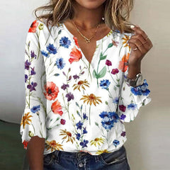 🍂Нов дамски топ с щампа и дълъг ръкав