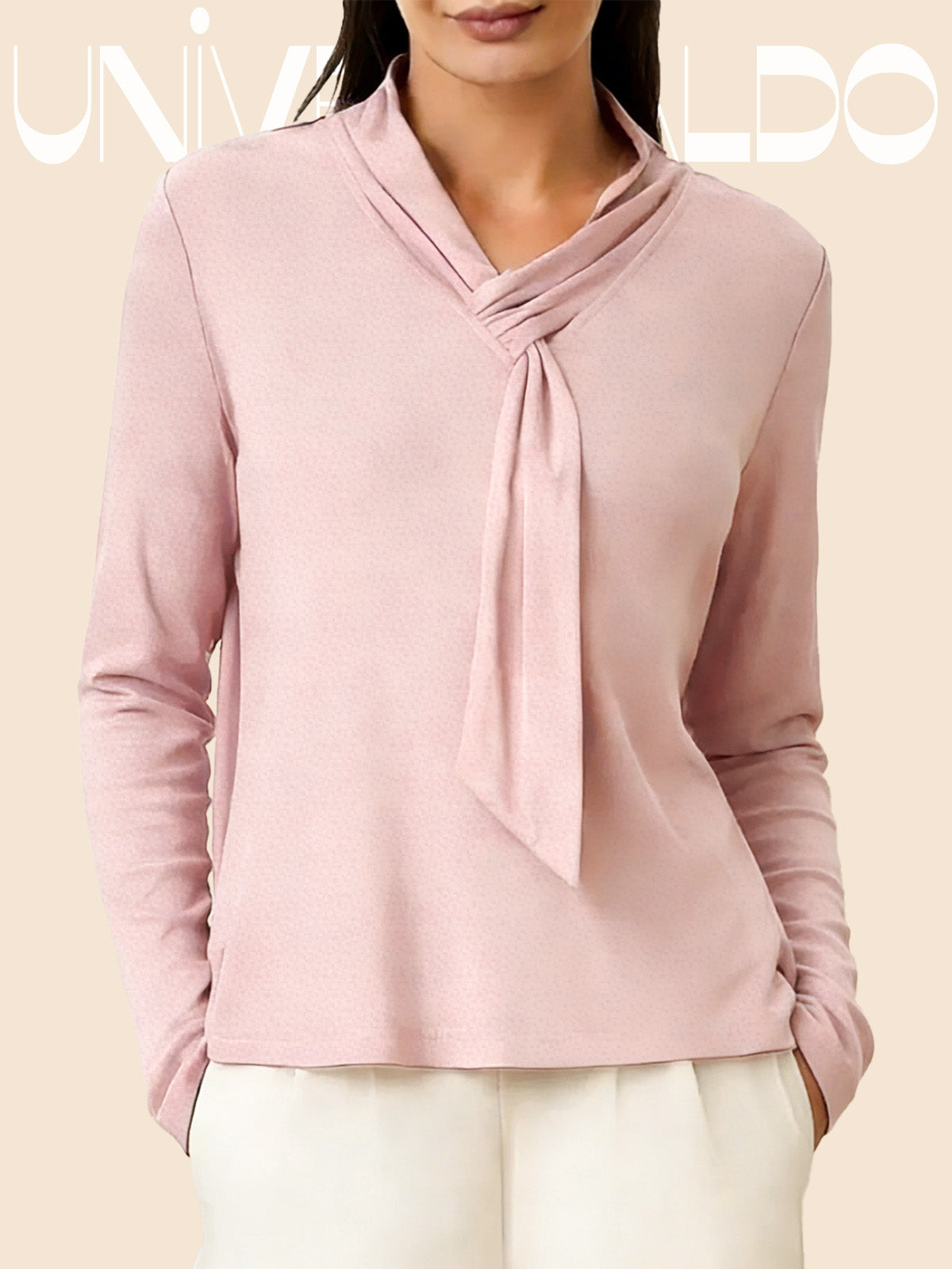 Тениска с Дълъг Ръкав и Стилна Връзка