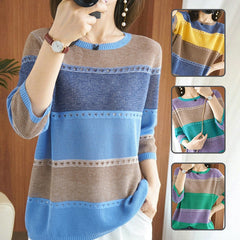 【S-3XL】Нови модни продукти] Ажурен плетен пуловер, без мъх, без избледняване.