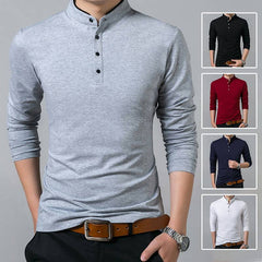 Мъжка Памучна Тениска с Дълъг Ръкав