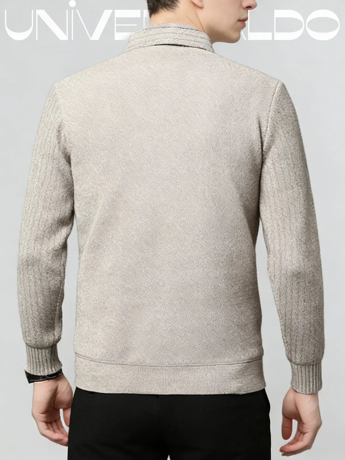 Мъжка Псевдо-Двуделна Топла Тениска с Поли Яка