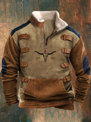 👕【50% ОТСТЪПКА】【S-4XL】Есенно-зимна модна мъжка топла блуза с дълъг ръкав и 3D принт