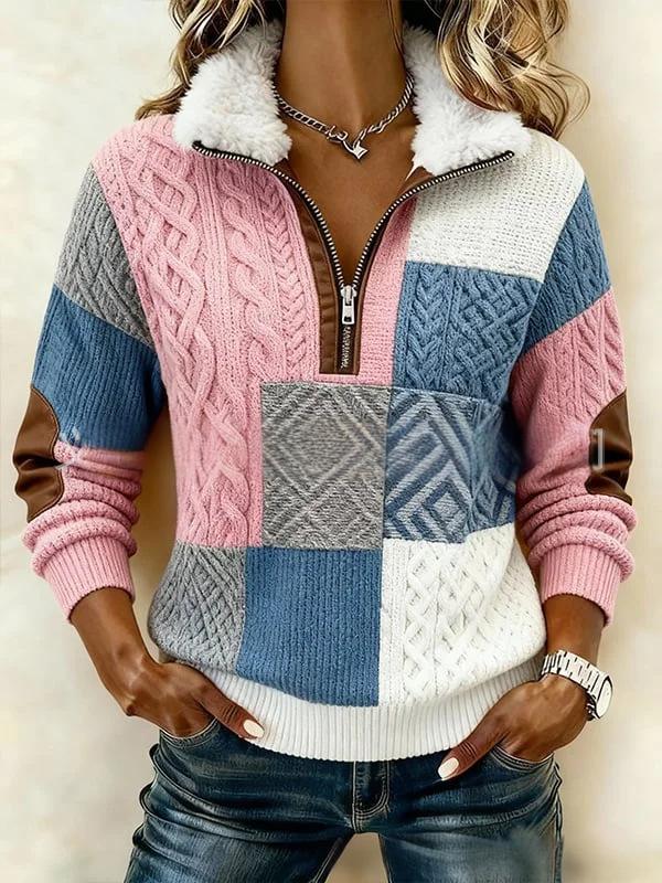 Ограничена във времето изненада: 50% отстъпка!🔥🔥 Дългоръкава блуза с принт и пухкав кардиган