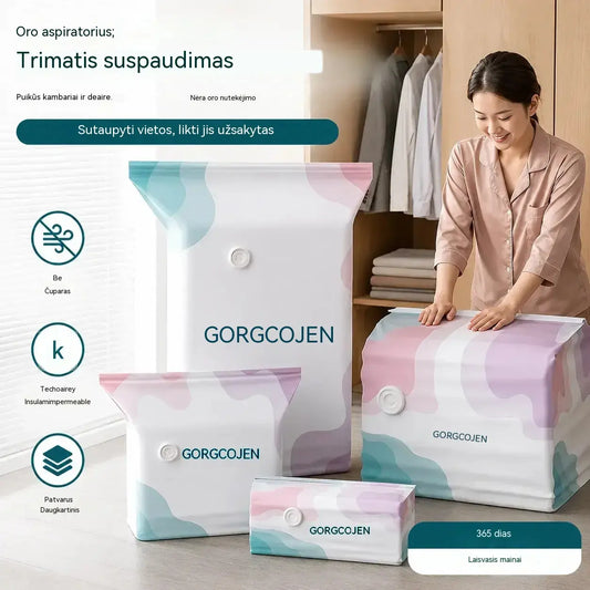 🧳 5 prekės už 30 eurus 💨 Didelis, suspaudžiamas vakuuminis laikymo maišelis: nereikia pompos, nepralaidus ir idealiai tinka taupyti vietą lagamine ir namuose ✈️