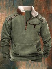 👕【50% ОТСТЪПКА】【S-4XL】Есенно-зимна модна мъжка топла блуза с дълъг ръкав и 3D принт