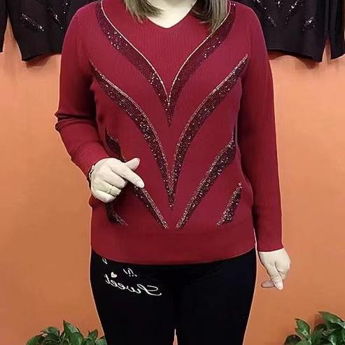 Европейски и американски дамски ежедневни суичъри с дълъг ръкав и обло деколте