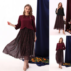 💖💖【S-5XL】Нова, висококачествена, елегантна есенно-зимна рокля