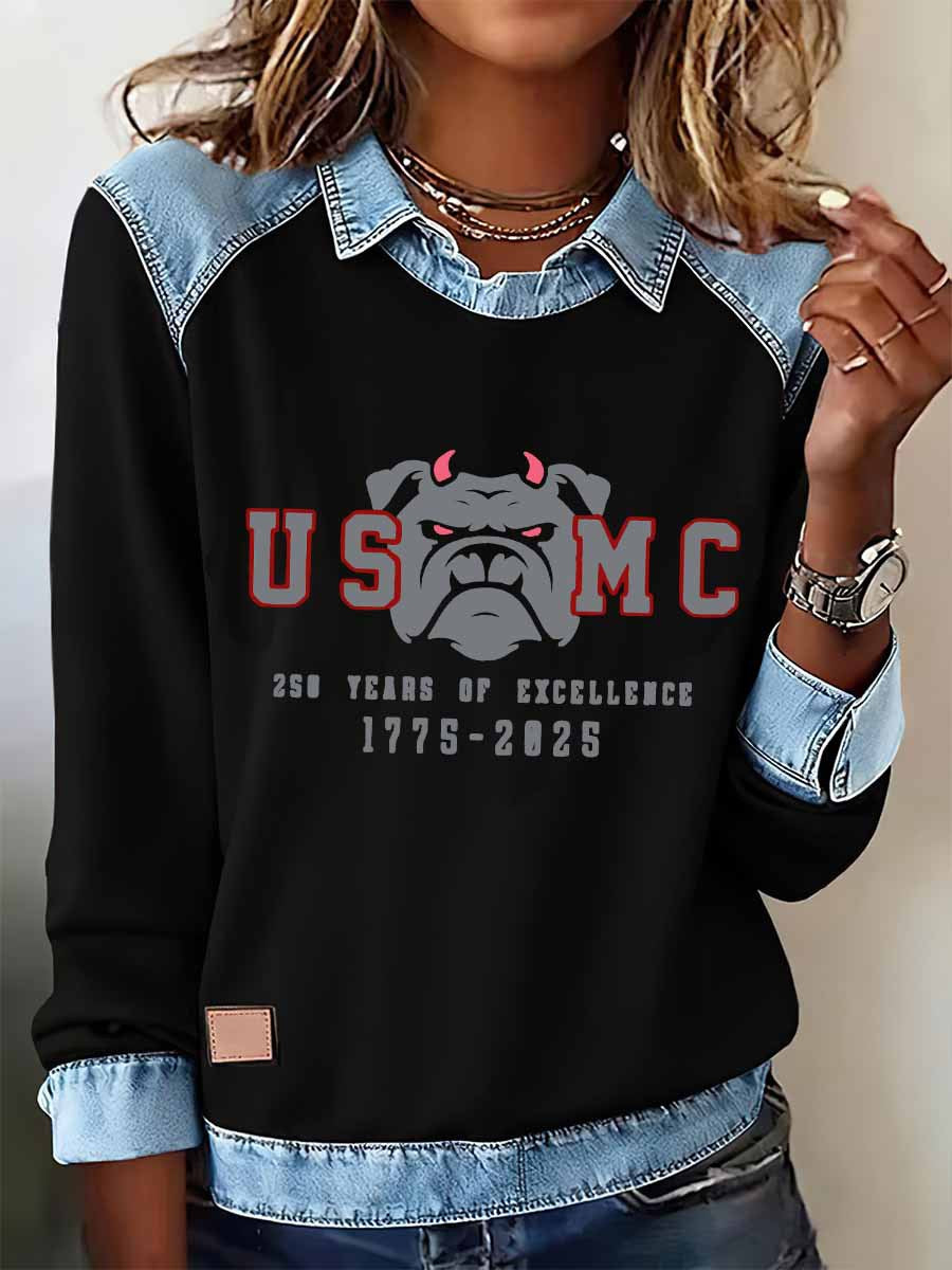 【S-5XL】👕Дамска блуза с прегърнато яке в стил „имитация на деним“