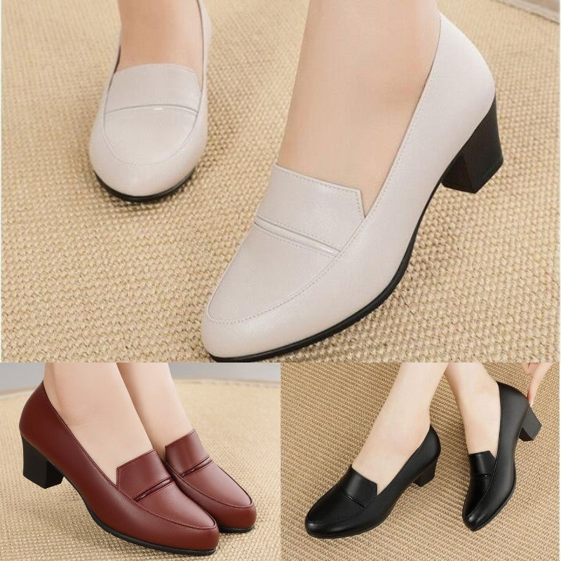 Обувки с Мека Кожа, Мека Подметка и Среден Ток