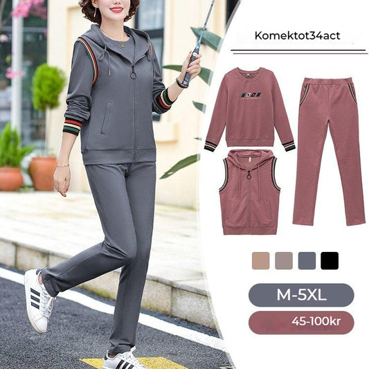 【горещи продажби】][Моден комплект от 3 части] Ежедневен спортен комплект от 3 части
