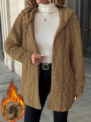 🔥【S-3XL】Дамско топло палто с качулка от плюш