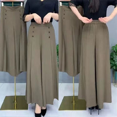 🔥💖【M-5XL】Пролетно-лятна дамска пола с висока талия и широки крачоли за 2026 г.