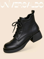 Мартинси от Мека Кожа с Широк Ток