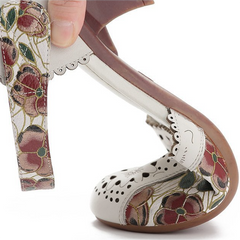 🔥🔥Нови дамски сандали на висок ток от мека кожа