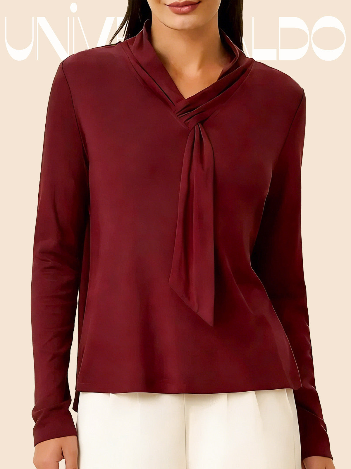 Тениска с Дълъг Ръкав и Стилна Връзка