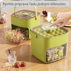 💥🥤🧊 50% zľava! Výrobník ľadu s funkciou skladovania ľadu: vyrobí 48 kociek ľadu naraz, nepriepustné veko 🏖️✅