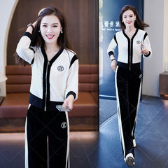 🔥Нов златен кадифен ежедневен спортен костюм