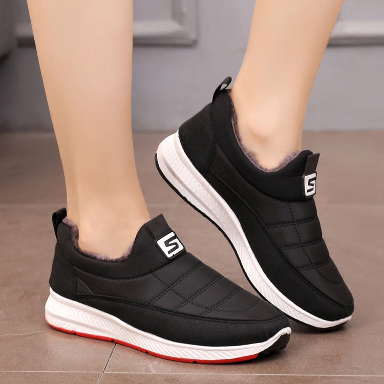 ✨👟【50% ОТСТЪПКА】Водоустойчиви, неплъзгащи се, удебелени памучни обувки, обувки за сняг, обувки за сняг