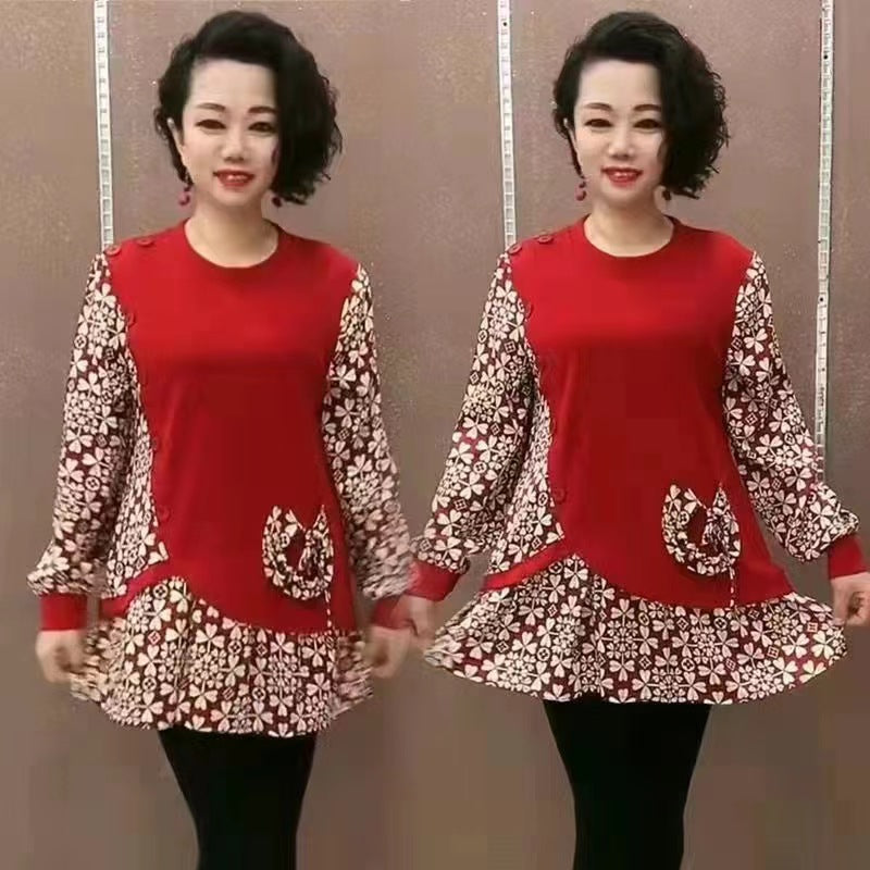 🔥Специална оферта за ограничено време🔥✨🍁Топ с есенен щампа (M-6XL)