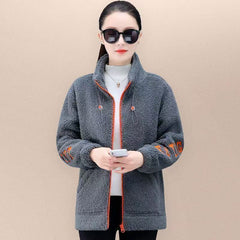 【M-6XL】Дамско яке с подплата от агнешка вълна