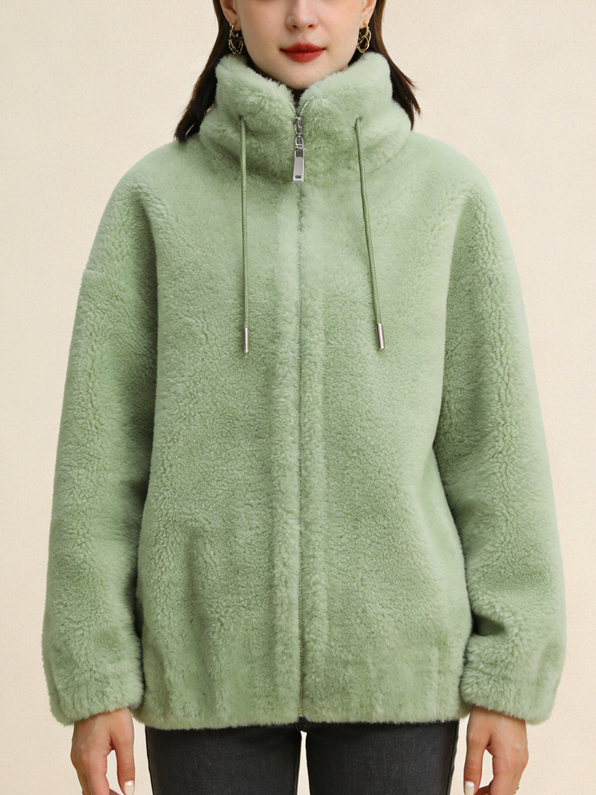 Висока Яка Яке с Двустранен Кашмир и Молния