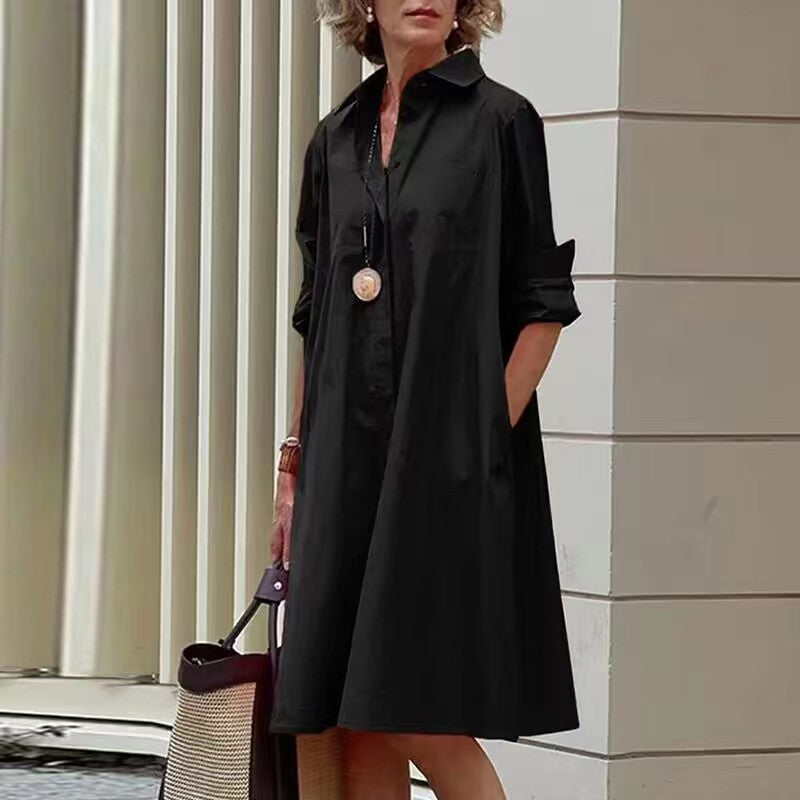 🔥👗Нова есенна модна висококачествена рокля със свободна кройка