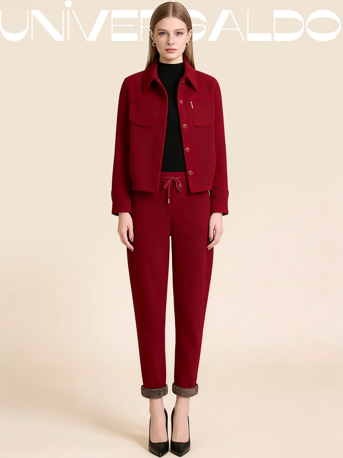 Спортен Комплект от Велур с Копчета