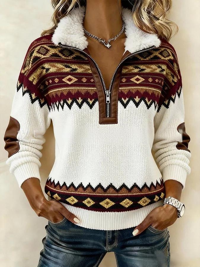 Ограничена във времето изненада: 50% отстъпка!🔥🔥 Дългоръкава блуза с принт и пухкав кардиган