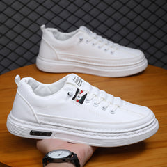 👞 Мъжки ежедневни маратонки, горна част от естествена кожа, мека, противоплъзгаща и дишаща подметка.