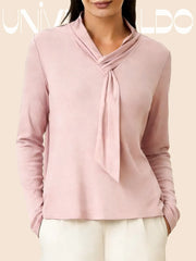 Тениска с Дълъг Ръкав и Стилна Връзка