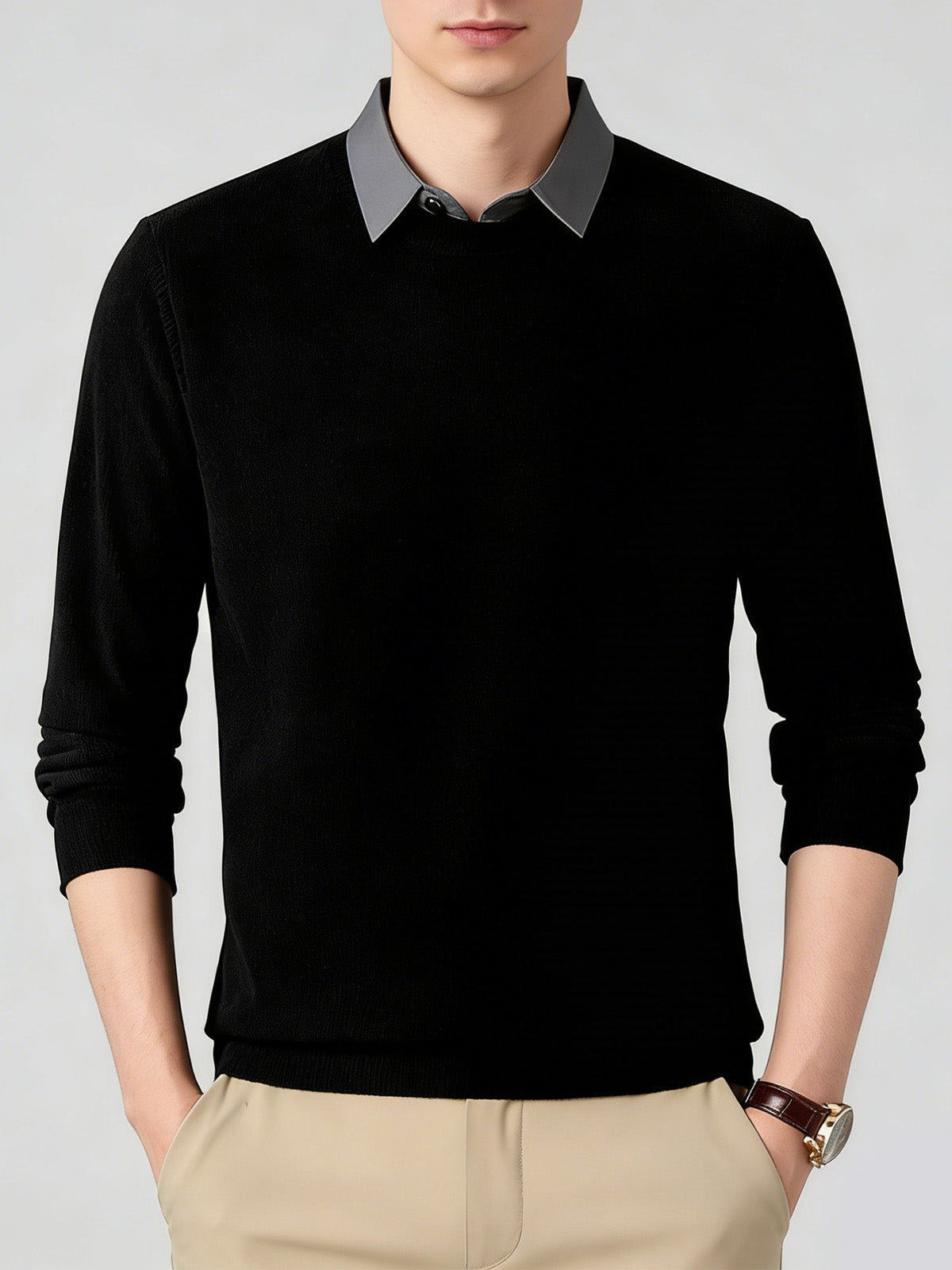 Псевдо-Двуделно Суитшърт с Яке и Подплата