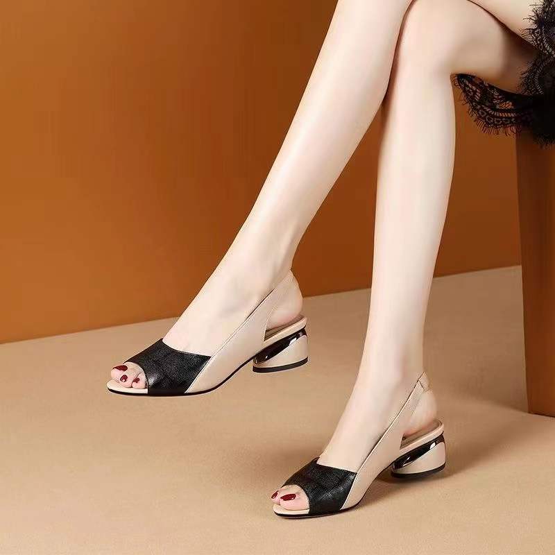 🔥✨【35-43】👡Пролет 2026 Нови модерни и елегантни дамски сандали на платформа от крокодилска кожа с висок ток（височина на тока 4 см）