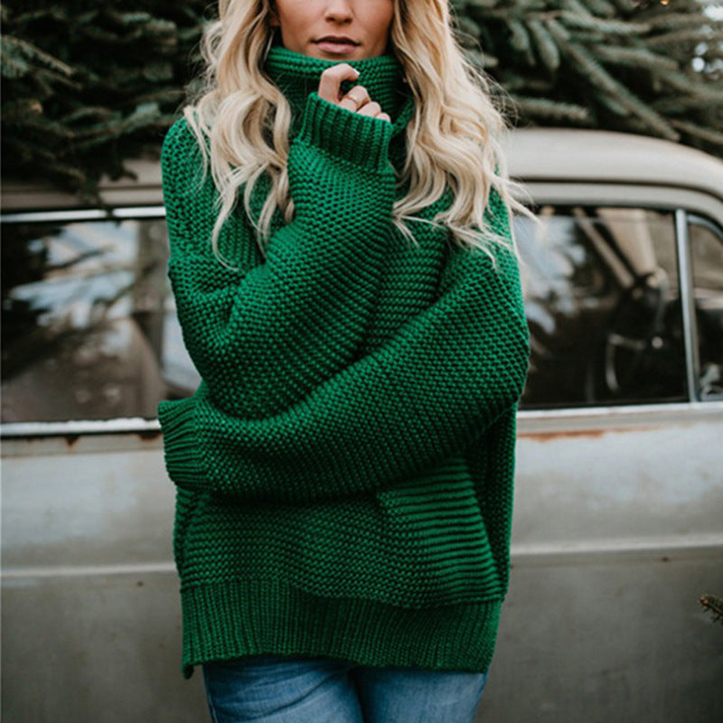 🧥【M-3XL】Ново есенно зимно плетено яке с високо яке за жени