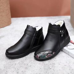 👢 Нови зимни къси ботуши с мека кожа и подплата за зрели жени