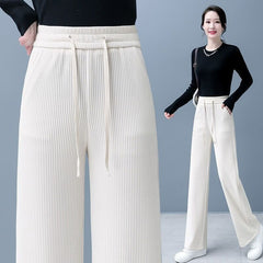 🔥【M-3XL】【40-110KG】👖Нови дамски еластични широки панталони